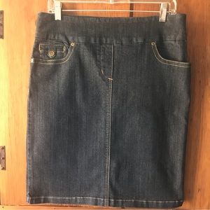 Contrast Denim Pencil Skirt - Size 9